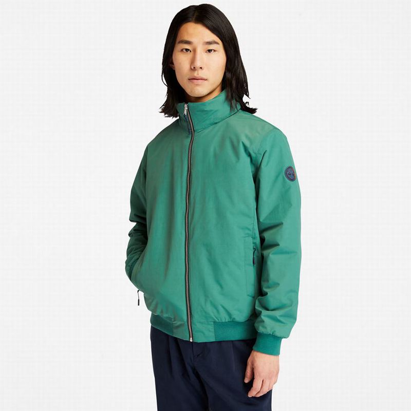 Olive Timberland Re-imagined Striped Overshirt Jackets | 79864871