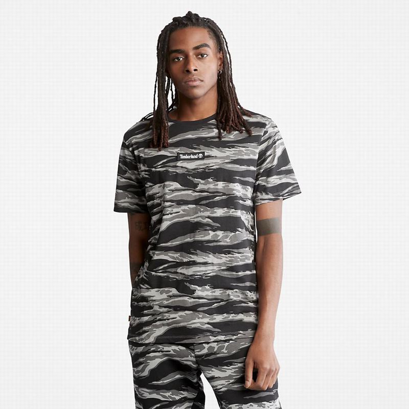 Olive Timberland Tree Logo T-Shirts | 5072459