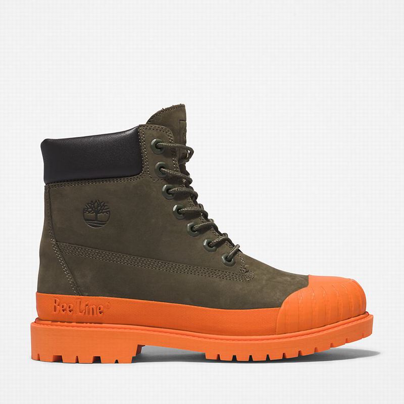 Orange Timberland 6 Inch Rubber Toe Boots | 3102523