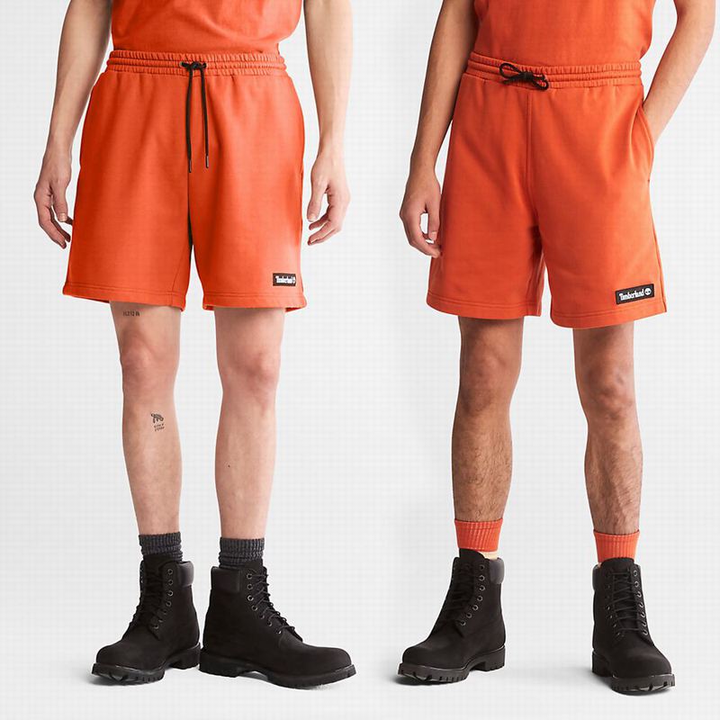 Orange Timberland All Gender Swea Shorts | 15252539
