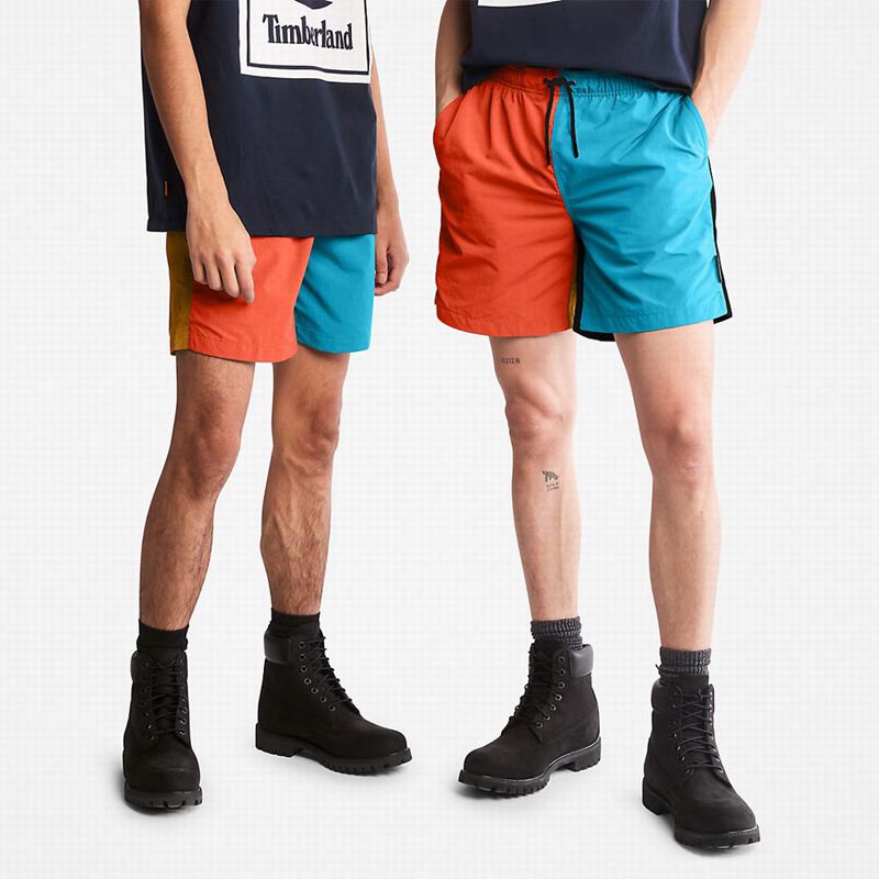 Orange Timberland All Gender Windbreaker Shorts | 83171693