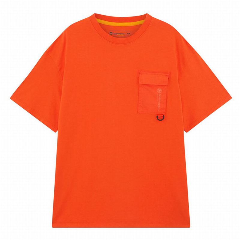 Orange Timberland Dunstan River Crew T-Shirts | 23944702