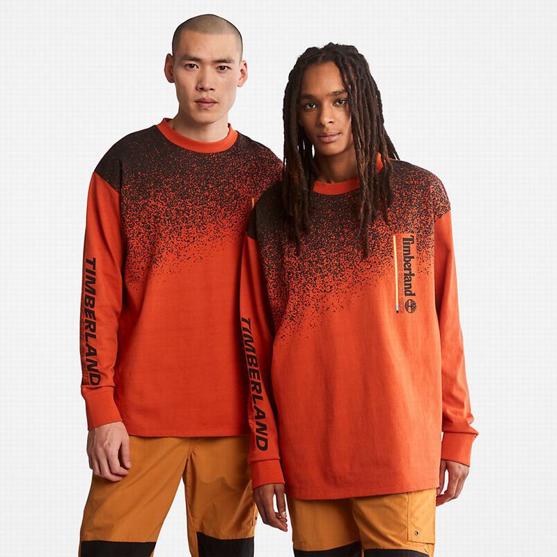 Orange Timberland Nature Needs Heroes Front-Graphic Long Sleeve | 86859268