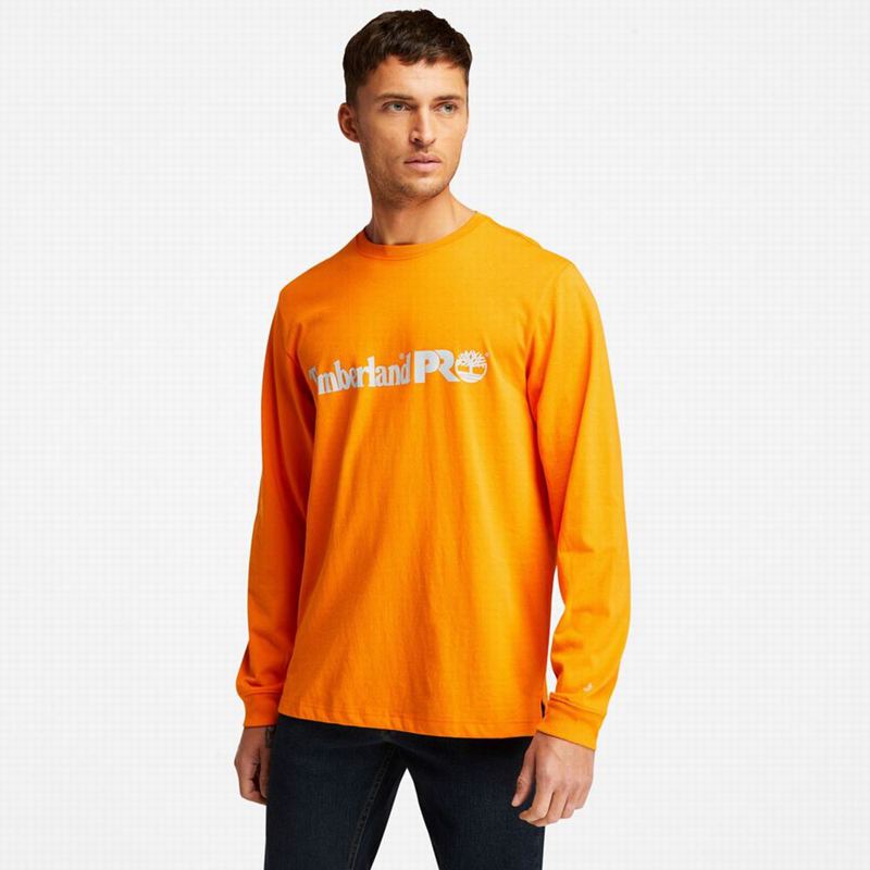 Orange Timberland PRO Base Plate "Northern Lights" Graphic Long Sleeve | 42724402