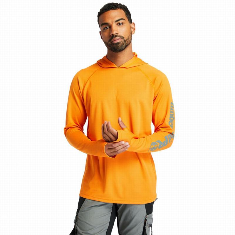 Orange Timberland PRO Wicking Good Hoodie | 37986905