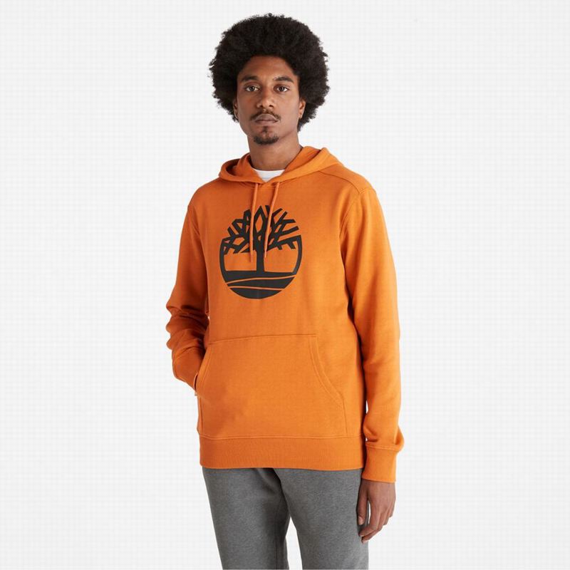 Orange Timberland Tree-Logo Hoodie | 57147998