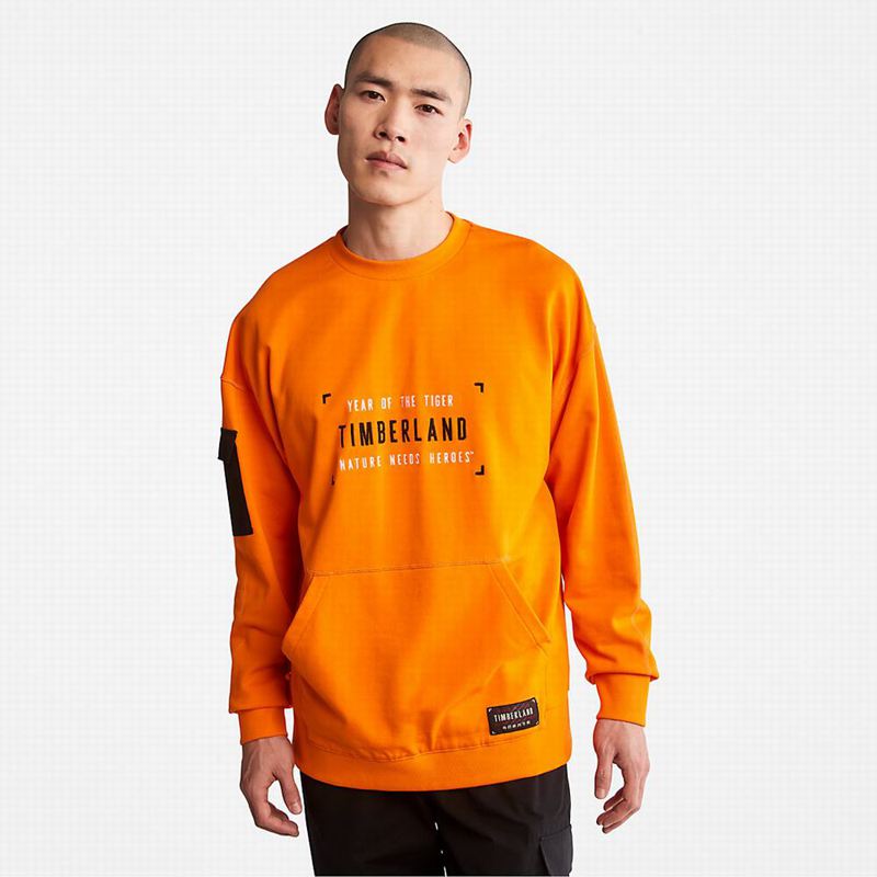 Orange Timberland Year of the Tiger Sweatshirts | 70660323