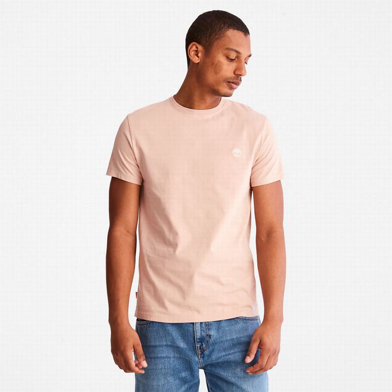 Pink Timberland Back-Graphic T-Shirts | 27539703
