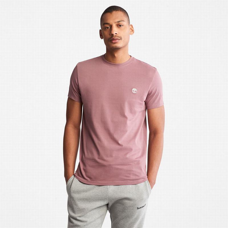 Pink Timberland Back-Graphic T-Shirts | 90856150