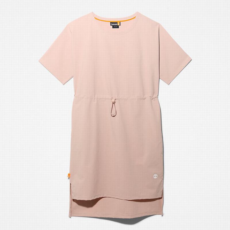 Pink Timberland Drawstring T-Shirt Dress | 10034471