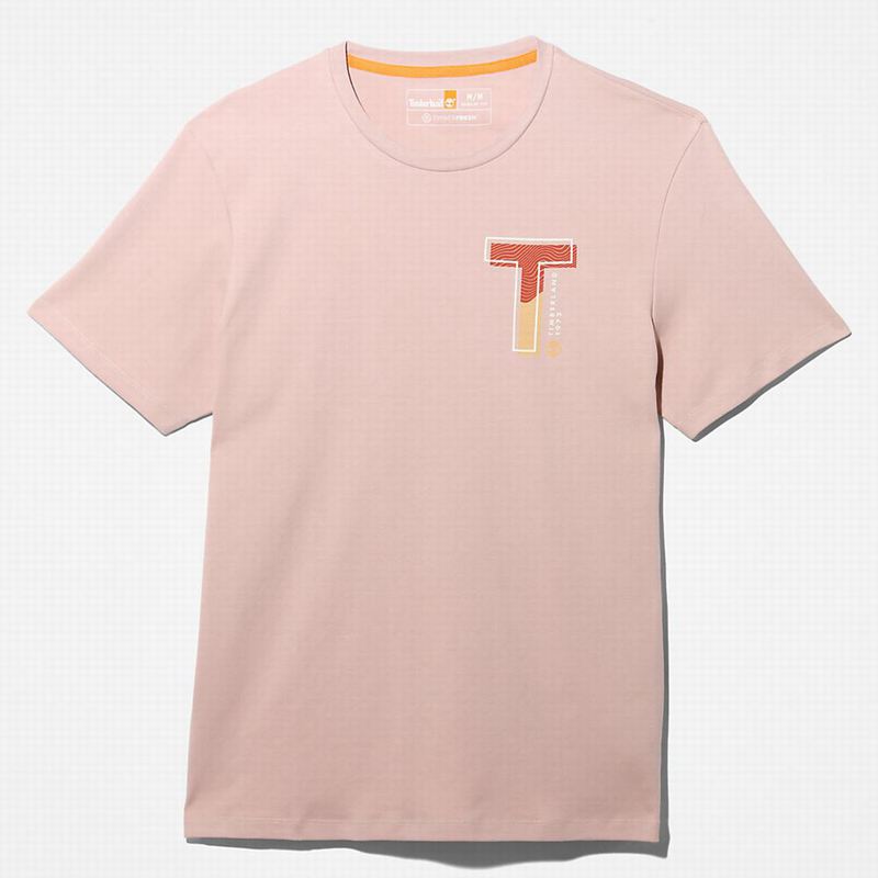 Pink Timberland Eco-Ready Supima Cotton Timber Fresh T-Shirts | 93552276