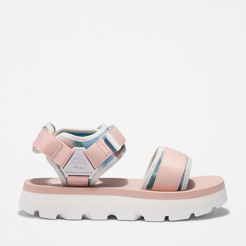 Pink Timberland Euro Swift Ankle-Strap Sandals | 85426260