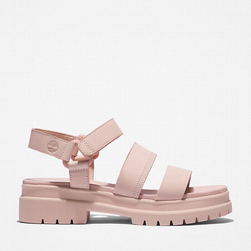 Pink Timberland London Vibe Ankle-Strap Sandals | 53163622