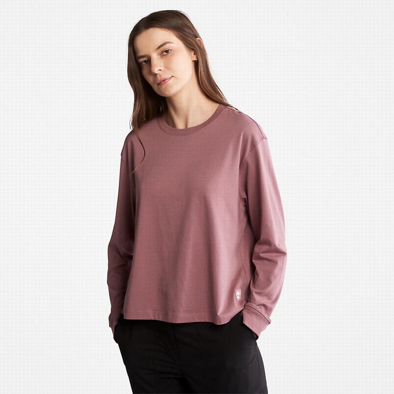 Pink Timberland PRO Base Plate Long Sleeve | 24048684