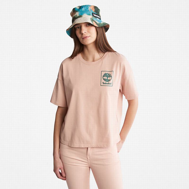 Pink Timberland PRO Base Plate T-Shirts | 23574849