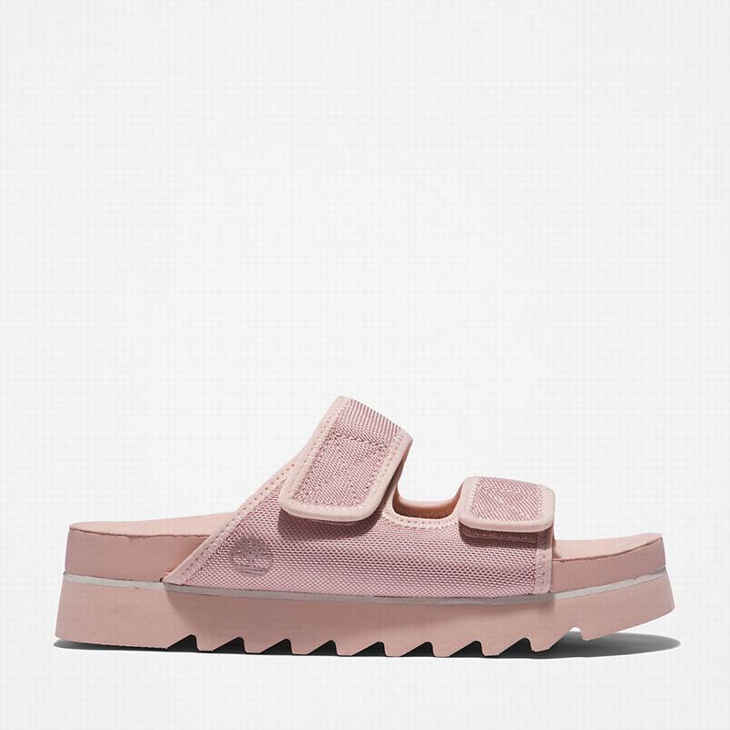 Pink Timberland Santa Monica Sunrise Double-Strap Slides | 27503732