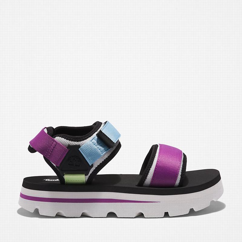 Purple Timberland Euro Swift Ankle-Strap Sandals | 59247457