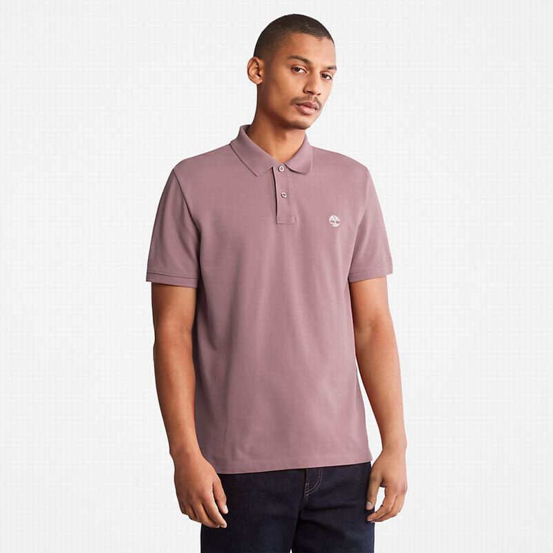 Purple Timberland Millers River Pique Polo Shirts | 54147372