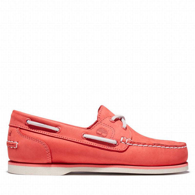 Red Timberland Classic 2-Eye Boat Shoes | 9095914
