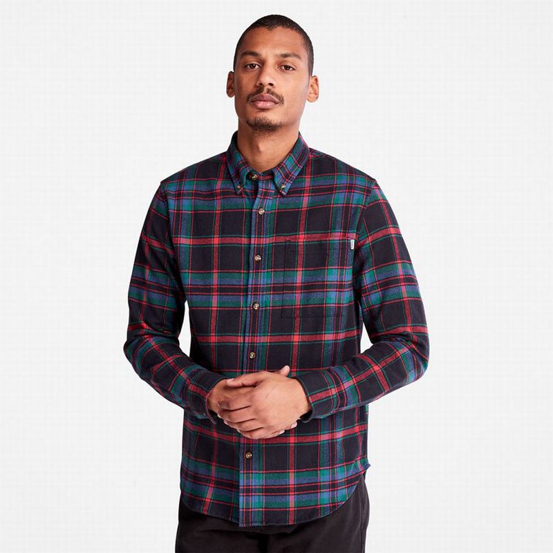 Red Timberland Heavy Flannel Check Shirts | 99953014