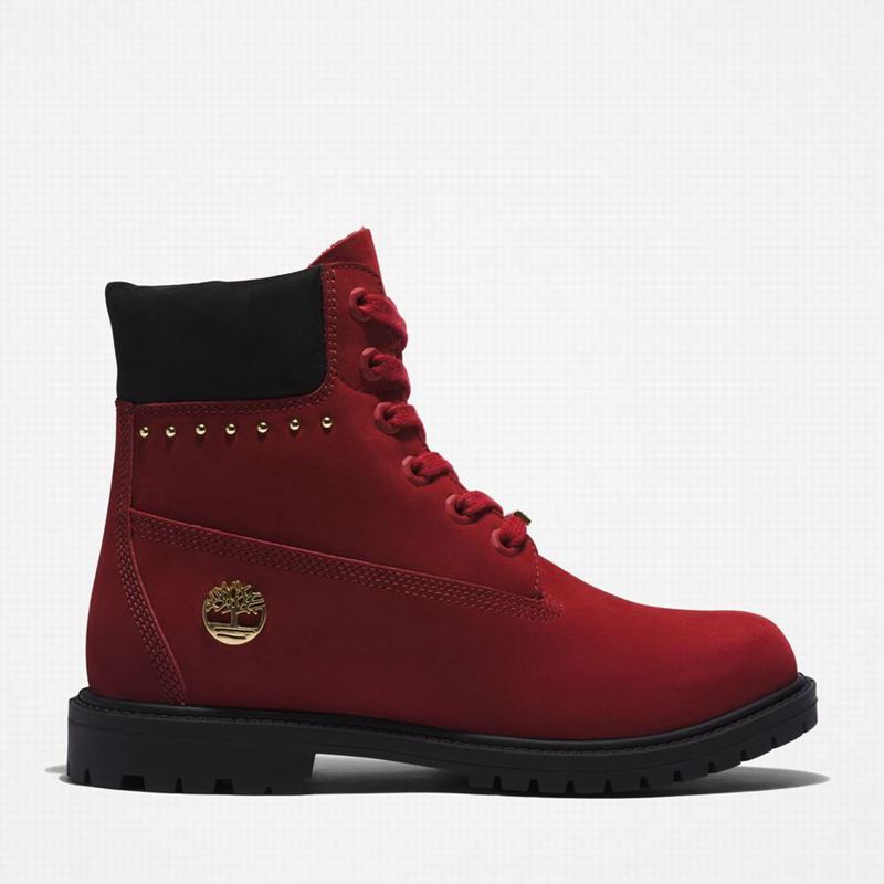 Red Timberland Heritage 6-Inch Waterproof Boots | 40613460