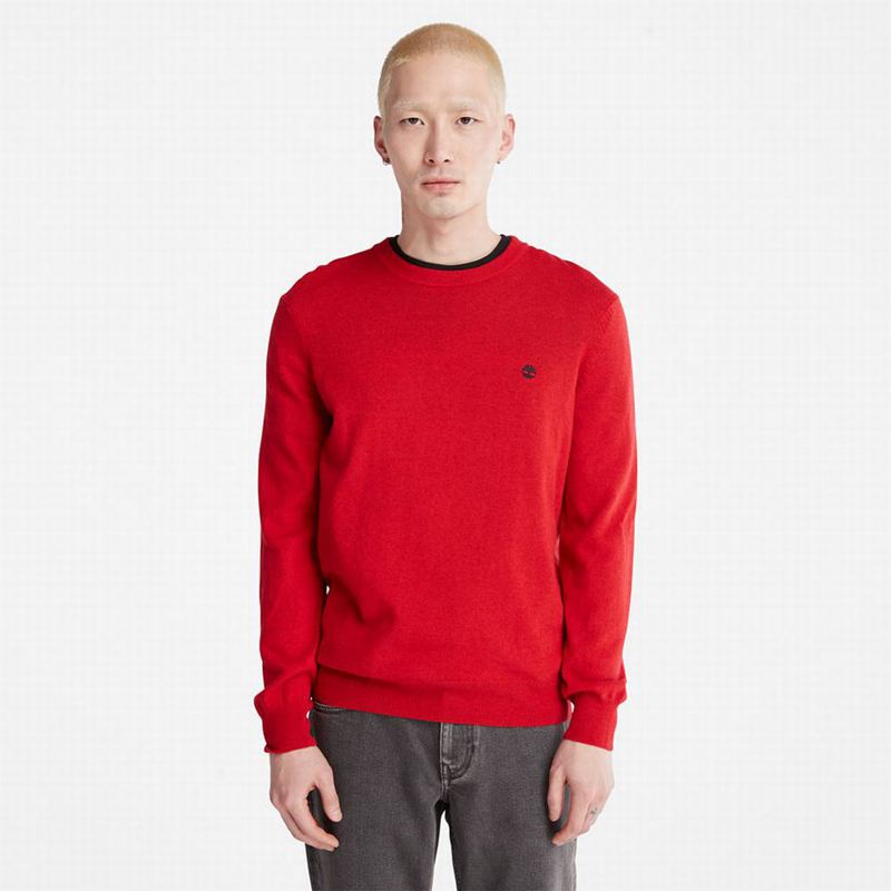 Red Timberland Knox River Crewneck Jumpers | 90101253