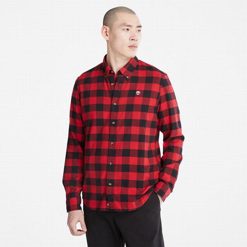 Red Timberland Mascoma River Check Shirts | 87665559