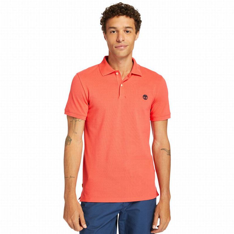 Red Timberland Merrymeeting River Polo Shirts | 27821351
