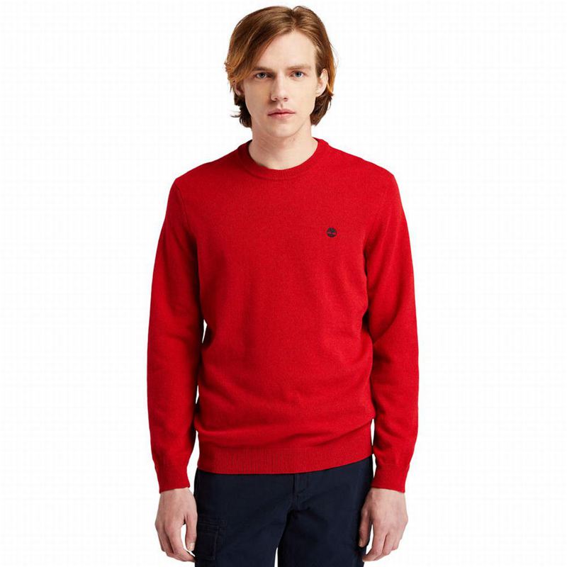 Red Timberland Phillips Brook Crewneck Jumpers | 85034849