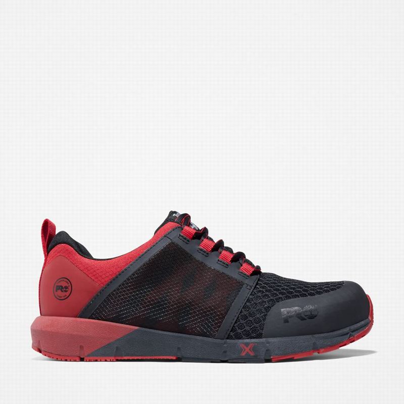 Red Timberland Radius Composite Toe Work Shoes | 41504442