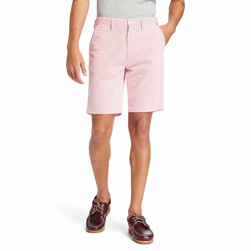 Red Timberland Seersucker Shorts | 3396794