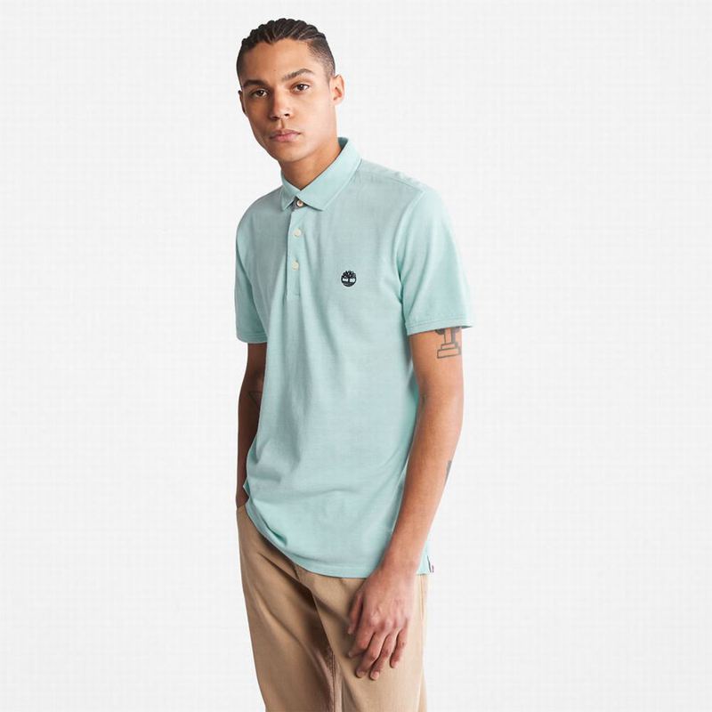 Turquoise Timberland Baboosic Brook Oxford Polo Shirts | 15528958