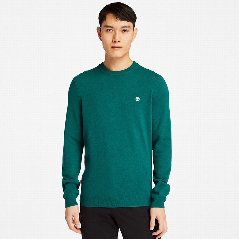 Turquoise Timberland Cohas Brook Crewneck Sweaters | 87772586