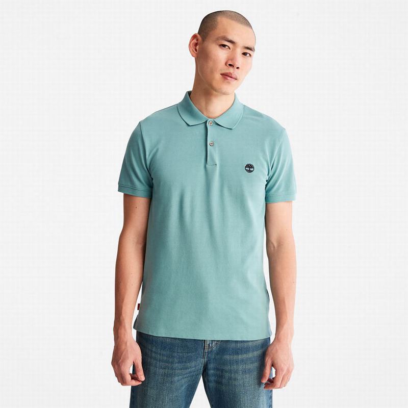 Turquoise Timberland Merrymeeting River Polo Shirts | 57246298