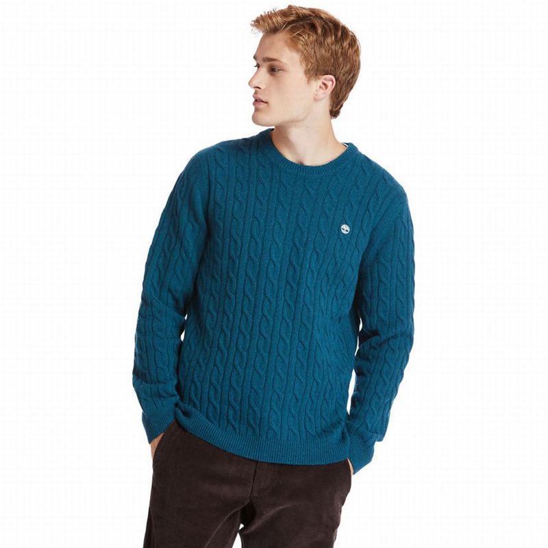 Turquoise Timberland Phillips Brook Cable-knit Sweaters | 35610590