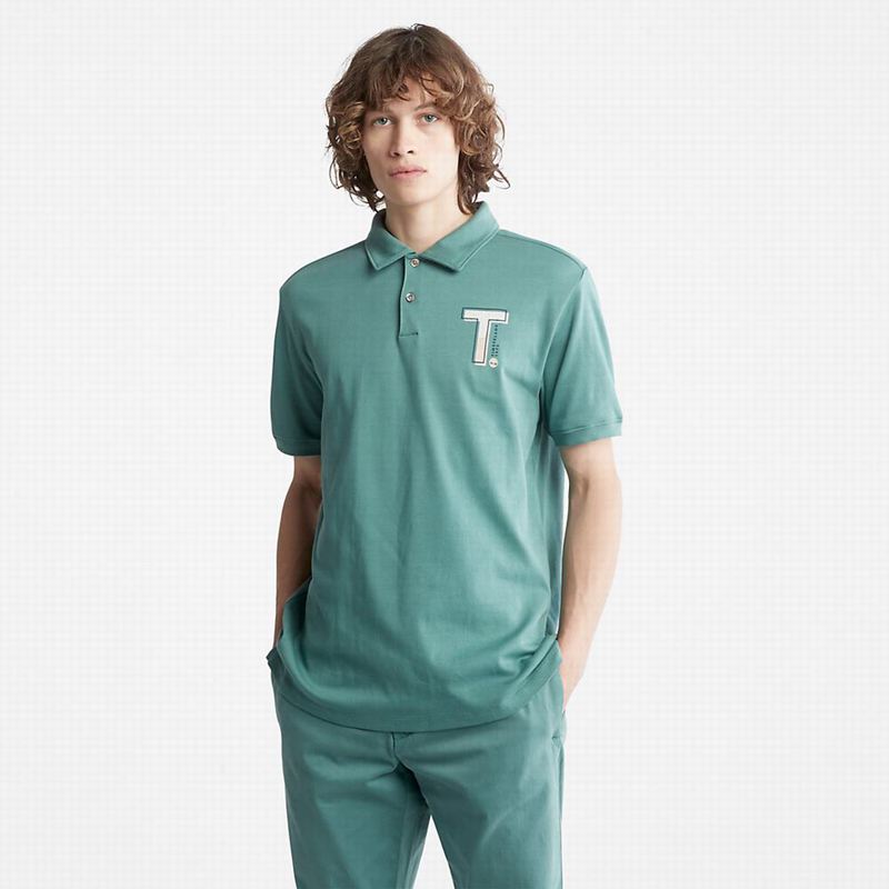 Turquoise Timberland Timber Fresh Polo Shirts | 77745468