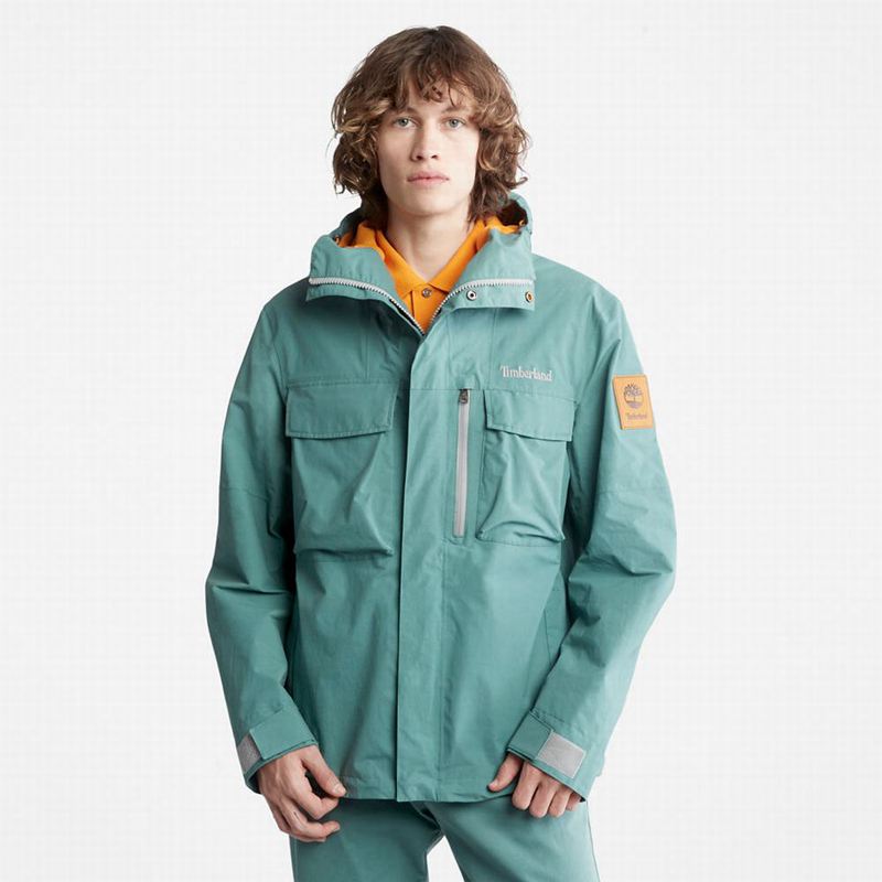 Turquoise Timberland Water-Repellent Street Cropped Jackets | 17544210