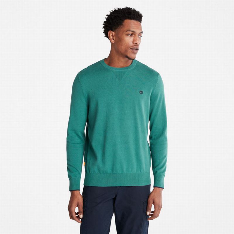 Turquoise Timberland Williams River Crewneck Jumpers | 19641881