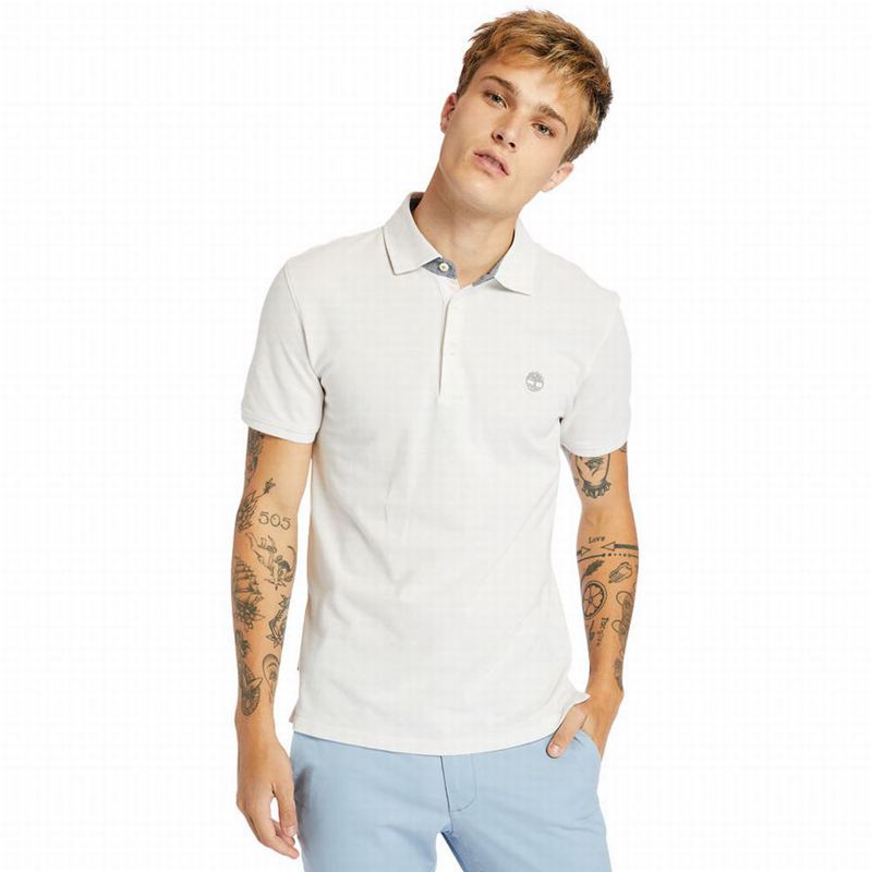 White Timberland Baboosic Brook Polo Shirts | 36564317