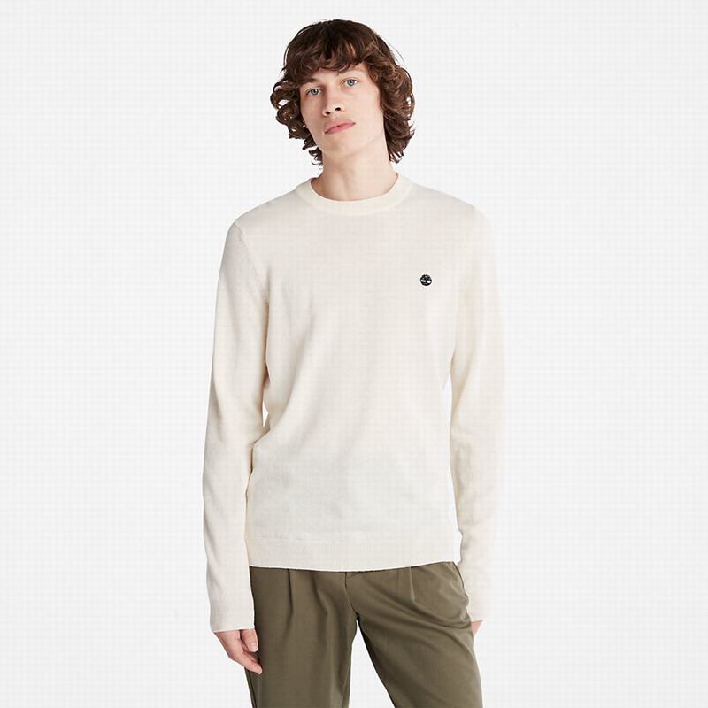 White Timberland Cohas Brook Merino Jumpers | 92371739