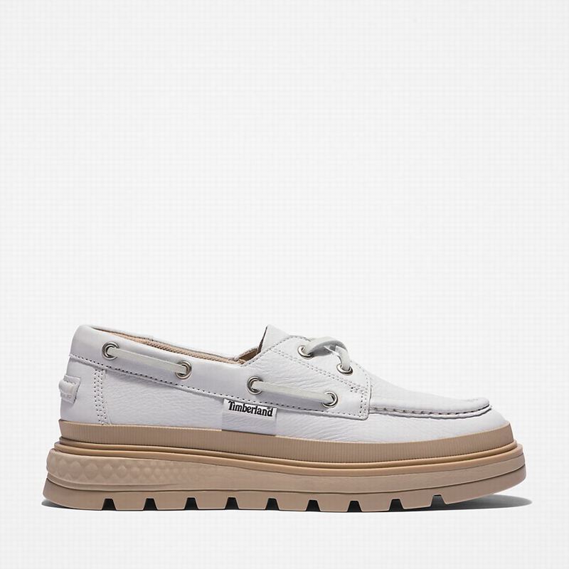 White Timberland GreenStride Ray City Boat Shoes | 23930065