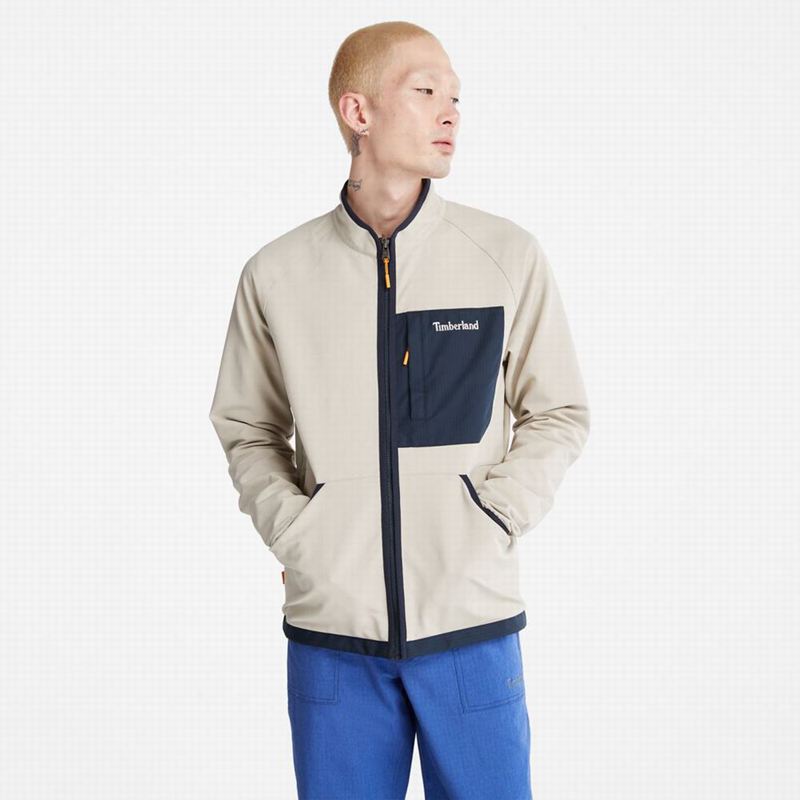 White Timberland Highland Circle Zip-Front Fleece Jackets | 58221121