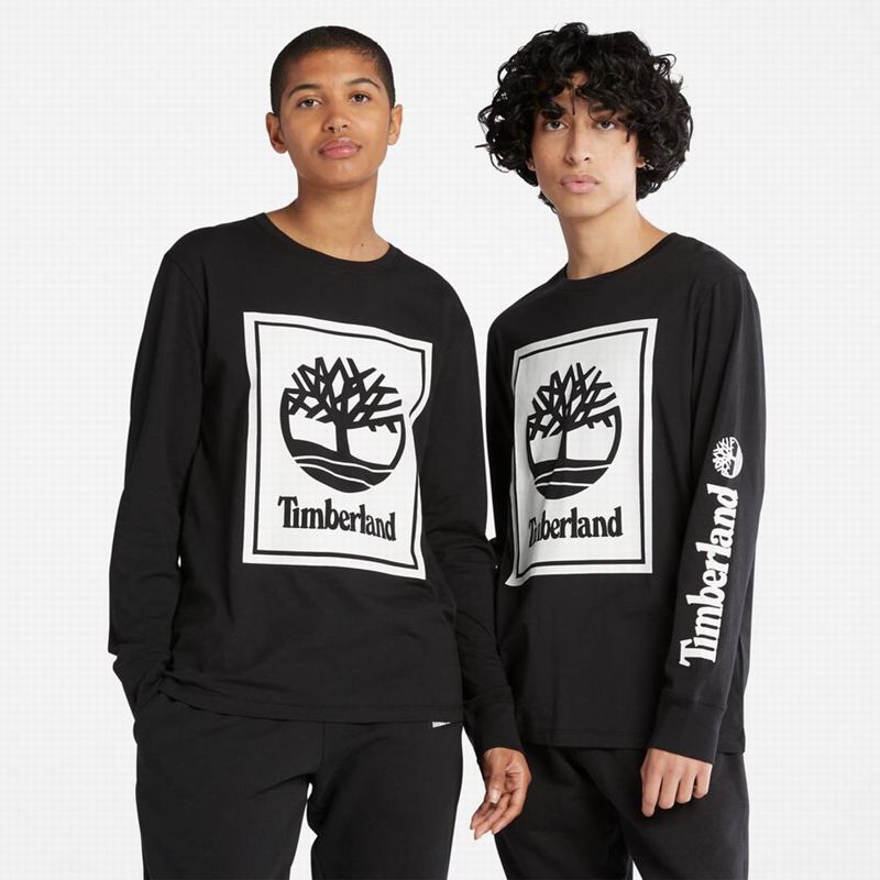 White Timberland Kennebec River Tree-Logo Tee Long Sleeve | 65288352