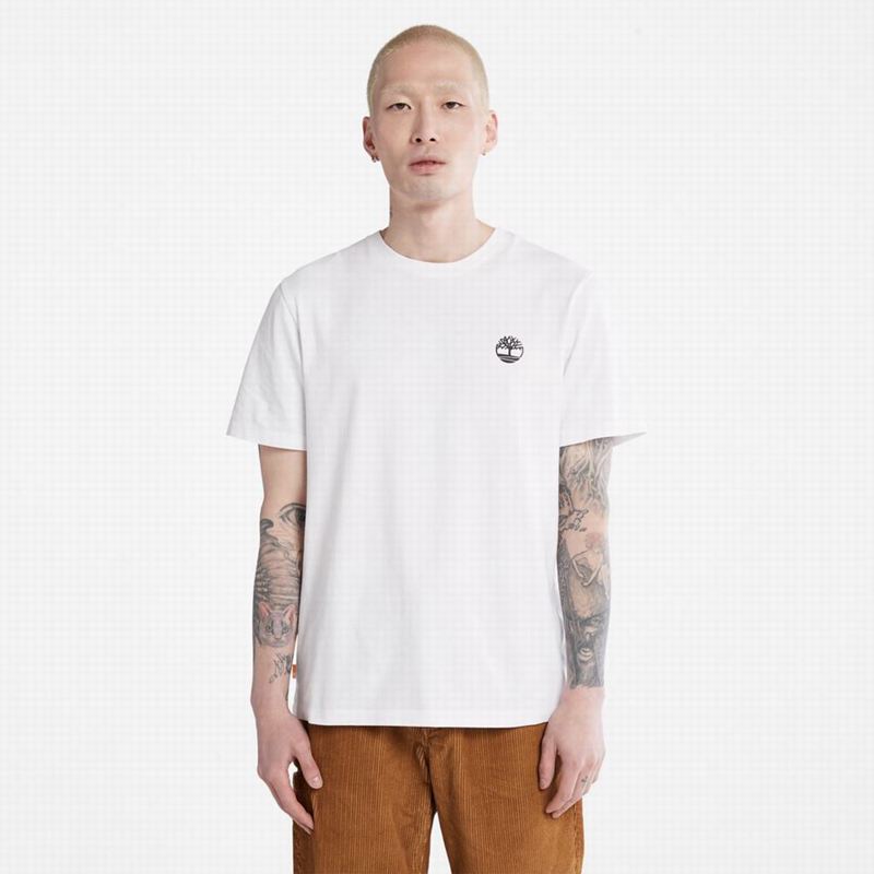 White Timberland Luxe Comfort T-Shirts | 22911998