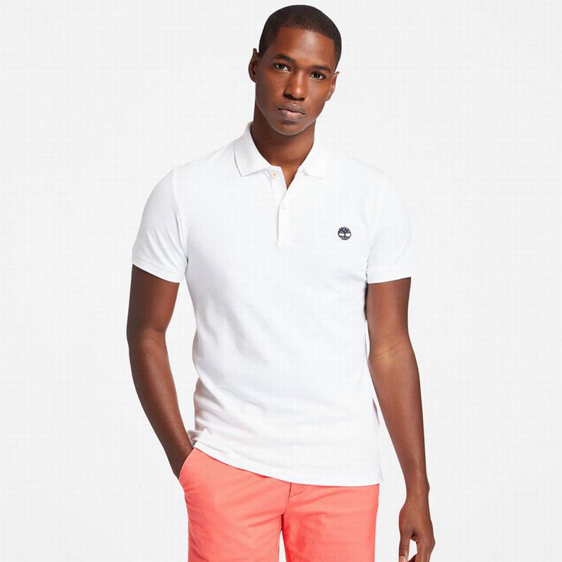 White Timberland Merrymeeting River Polo Shirts | 18843265