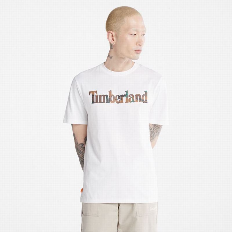 White Timberland Outdoor Archive T-Shirts | 17235019