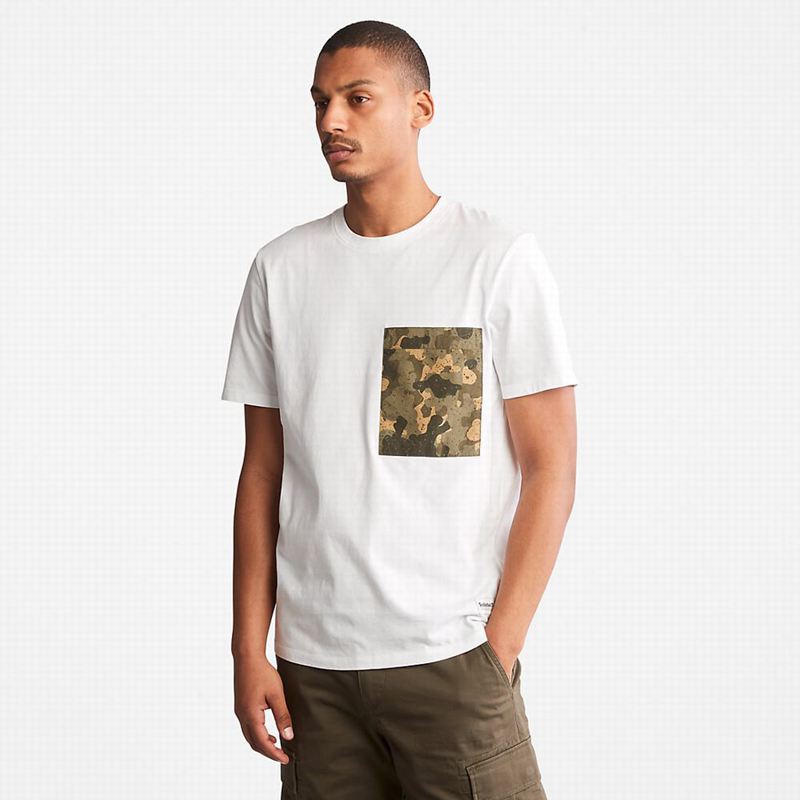 White Timberland Outdoor Heritage Boot-Logo T-Shirts | 56777654