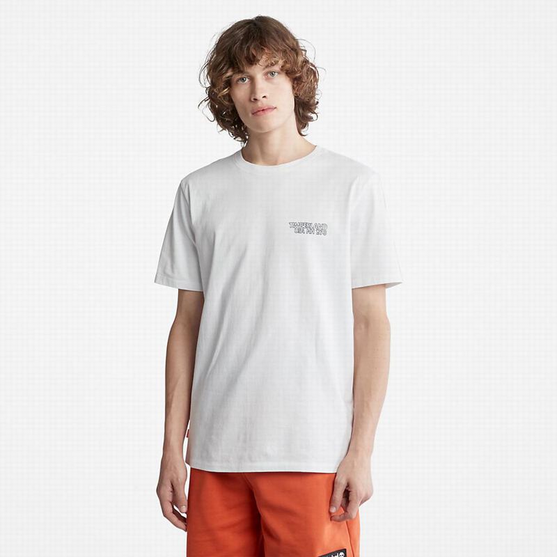 White Timberland Outdoor Heritage Camo-Logo T-Shirts | 91307390