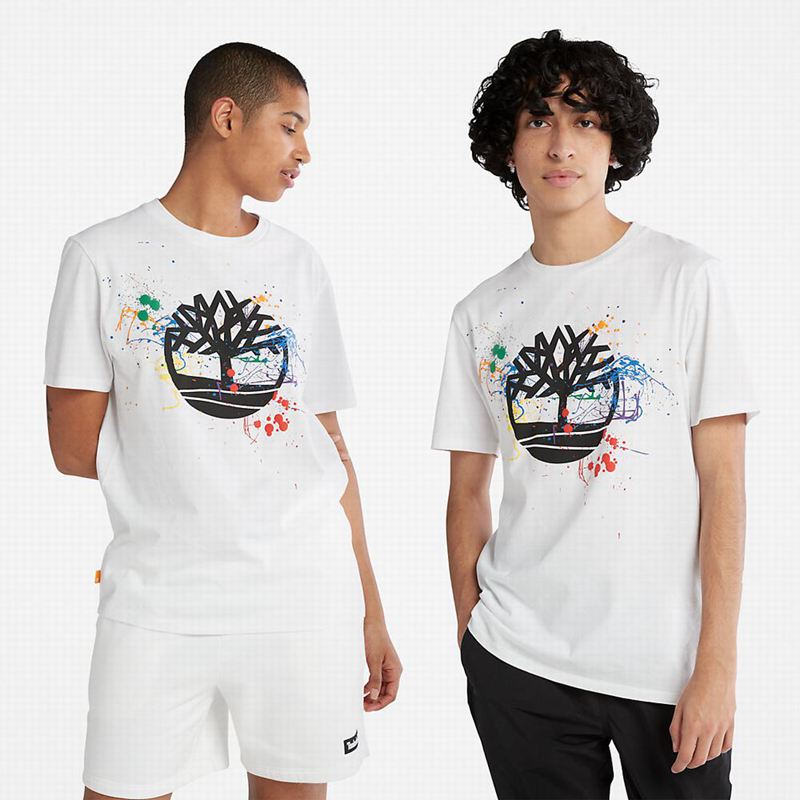 White Timberland Outdoor Heritage Camo-Pocket T-Shirts | 5904663