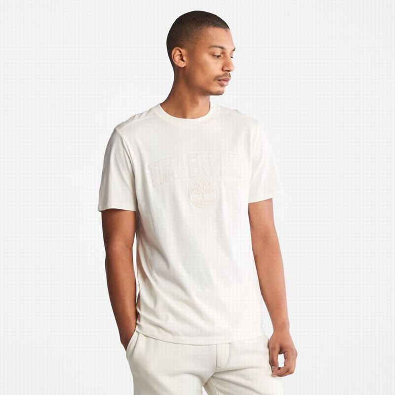 White Timberland Outdoor Heritage Camo Tree-Logo T-Shirts | 73173694